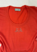 Clements Ribeiro Orange Cashmere Cat Tee (S/M)
