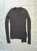 Yohji Yamamoto Grey Ribbed Sweater (S/M)
