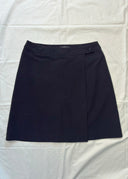 Prada 1990s Black Nylon Wrap Skirt (S)