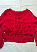 Sunao Kuwahara Red Silk Blouse (S/M)