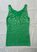 Tsumori Chisato Green and Silver Stretch Tank (S/M)