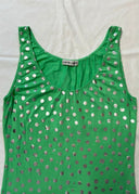 Tsumori Chisato Green and Silver Stretch Tank (S/M)