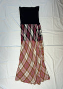 CDG Robe de Chambre AD 1993 Plaid Strapless Dress/Skirt (S/M)