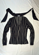 Costume National Sheer Metallic Blouse (XS/S)