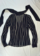 Costume National Sheer Metallic Blouse (XS/S)