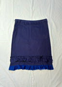 Miu Miu Blue Cotton Ruffle Skirt (XS)