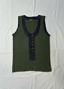 Balenciaga Knits Green Button Tank (XS)