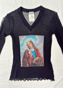1990s Dolce & Gabbana Virgin Mary Mesh Top (S/M)