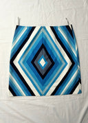 2000s Celine Blue Diamond Striped Skirt (S)