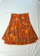 Blugirl Orange Print Silk Skirt (XS/S)
