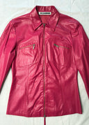 Jil Sander Pink Leather Shirt Jacket (XS/S)