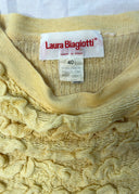 1980s Laura Biagiotti Yellow Knit Crop Top (XS/S)