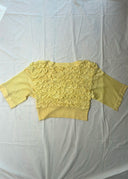 1980s Laura Biagiotti Yellow Knit Crop Top (XS/S)