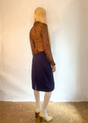Miu Miu 1990s Purple Wool Skirt (XS/S)