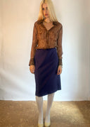 Miu Miu 1990s Purple Wool Skirt (XS/S)