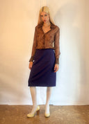 Tara Jarmon Sheer Paisley Blouse (S/M)