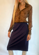 Tara Jarmon Sheer Paisley Blouse (S/M)