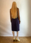 Miu Miu 1990s Purple Wool Skirt (XS/S)