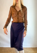 Tara Jarmon Sheer Paisley Blouse (S/M)