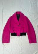Jil Sander Navy Pink Cropped Jacket (XS/S)