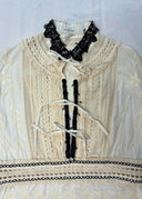 Dries Van Noten Embroidered Cotton Beaded Top (M)