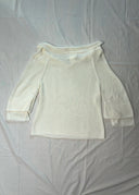 Yohji Yamamoto + Noir White Cotton Knit (S/M)