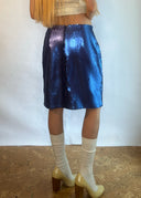 Vintage Krizia Blue Sequin Skirt (S/M)