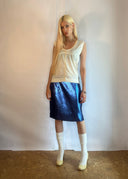 Vintage Krizia Blue Sequin Skirt (S/M)