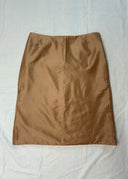 1990s Prada Satin Camel Skirt (S)