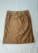 1990s Prada Satin Camel Skirt (S)