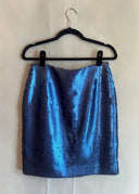 Vintage Krizia Blue Sequin Skirt (S/M)