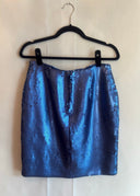 Vintage Krizia Blue Sequin Skirt (S/M)