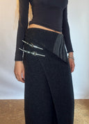 Gianfranco Ferre Knit Wrap Skirt (L/XL)