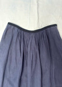 Margaret Howell Navy Pleated Cotton Skirt (XS/S)