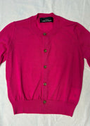 CDG Tricot AD 2010 Pink Shrunken Cardigan (XS/S)