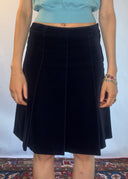 Miu Miu Navy Velvet Skirt (XS)