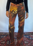 Roberto Cavalli FW 2000 Tiger Jeans (XS/S)