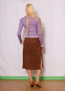 Celine Y2K Suede Slit Skirt (XS/S)