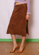 Celine Y2K Suede Slit Skirt (XS/S)